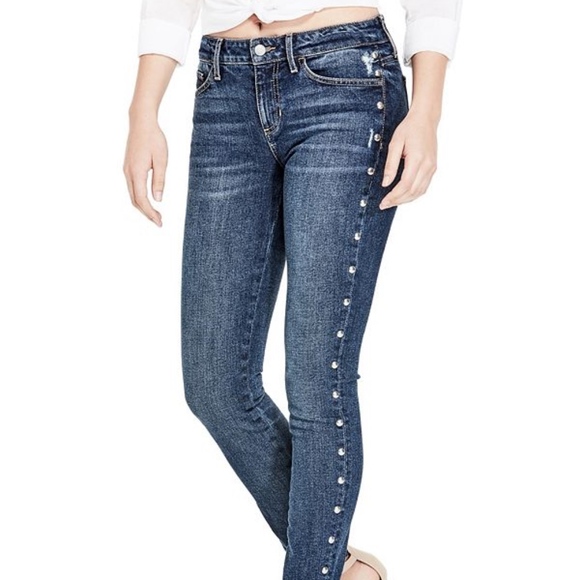 guess studded jeans
